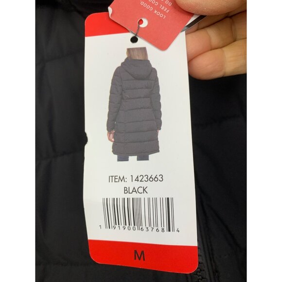 Andrew Marc Stretch Puffer Jacket M Black Removable Fur Hood RGG10697 NWT - Picture 3 of 13